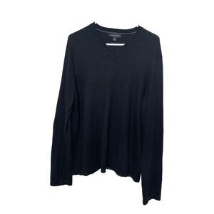 Banana Republic Size L Black Women’s V-Neck Long Sleeve Silk Cashmere Sweater